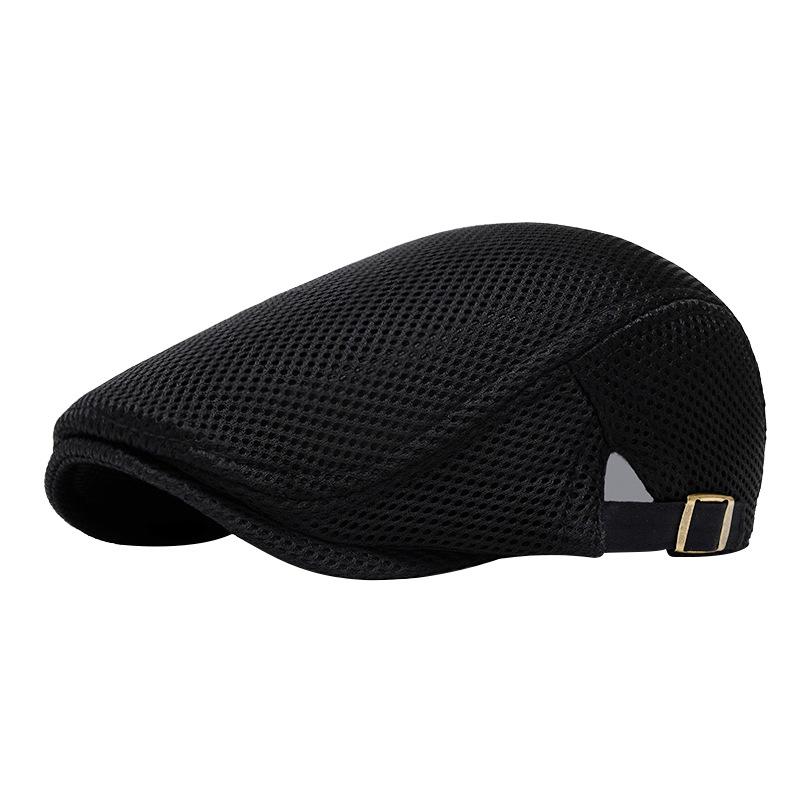 1pc Men Mesh Newsboy Caps British Painters Berets Hats Spring Summer Ventilate Adjustable Flat Cap,universal Outdoor Sports Caps