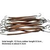 10Pcs Women's Hair Styling Tools Long Thick Curly Hair Bands Rubber Elastic Hair Gum With Hook Ponytail Holder Bungee