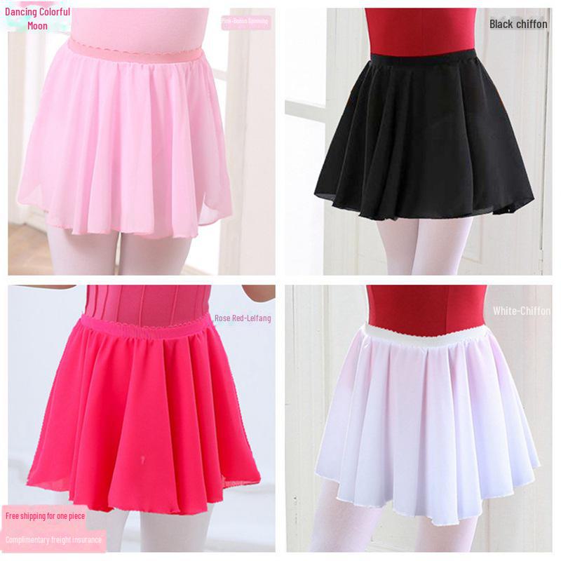Vielseitige und elegante Kinder-Tanzrockschürze aus 100D-Chiffon
