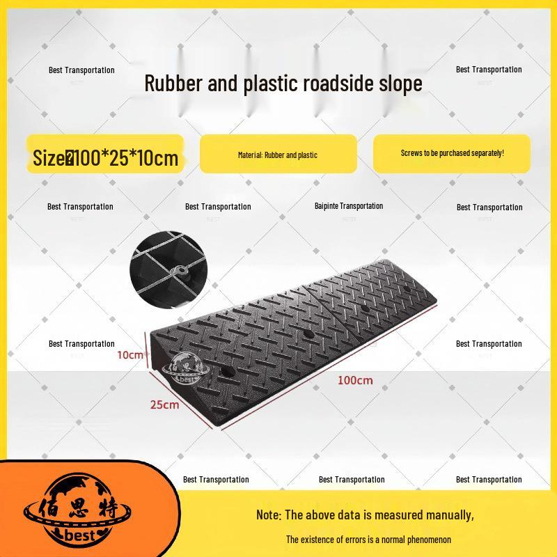 Household Rubber Threshold Ramp for Curbs and Slopes: Car and Road Edge Climbing Pad