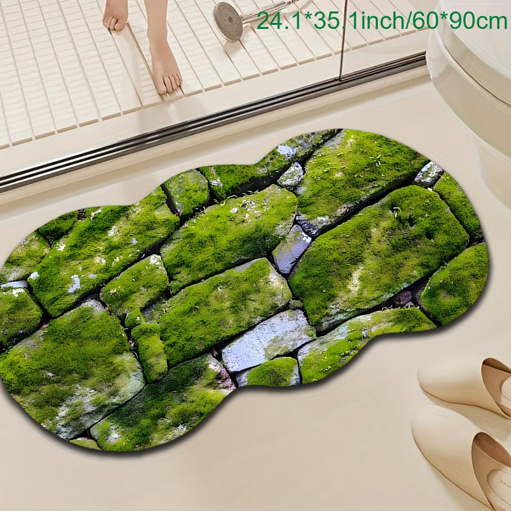 1pc Luxury Moss Natural Carpet, Durable Non-Slip Washable Indoor Rug For All Seasons, Halloween Thanksgiving Christmas Decor