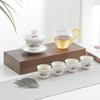Elegant 7-Piece Mutton-fat Jade Ceramic Tea Set