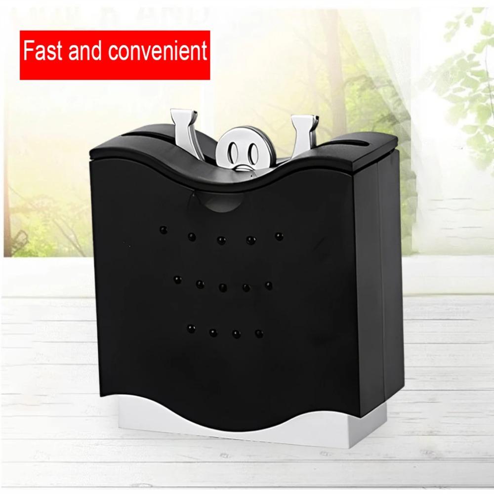 Black Toothpicks Dispenser Box Plastic Toothpick Storage Case Portable Toothpick Holders Travel