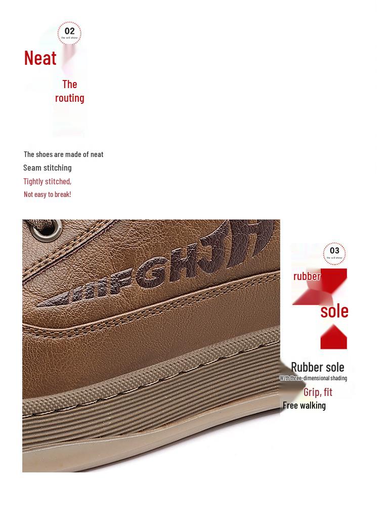 Autumn & Winter Men's Korean Style Genuine Leather Slip-On Sneakers - Breathable, Non-Slip, Versatile Casual Shoes