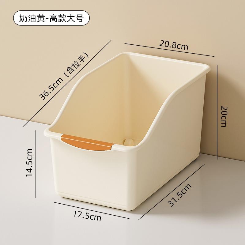 Kitchen Organizer Box Household Large Capacity Multifunctional Cabinet Plastic Storage Box Pulley