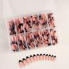 European American Medium Almond French Pointed Wearable False Nails - 360 Pieces
