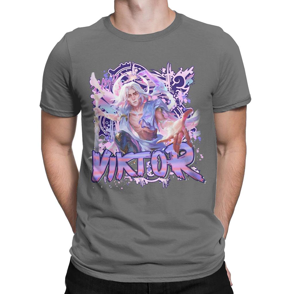 Men Women Graphic Arcane Viktor Arcane Game T Shirt Tee Pure Cotton  T-shirts Clothes
