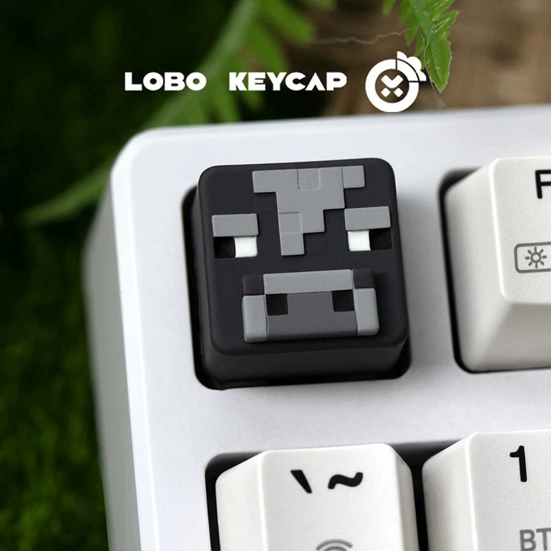 Cartoon Square Shape My World Series Pixel Style Multiple Styles Keycap Keyboard Decoration Resin Material Custom Edition Gifts