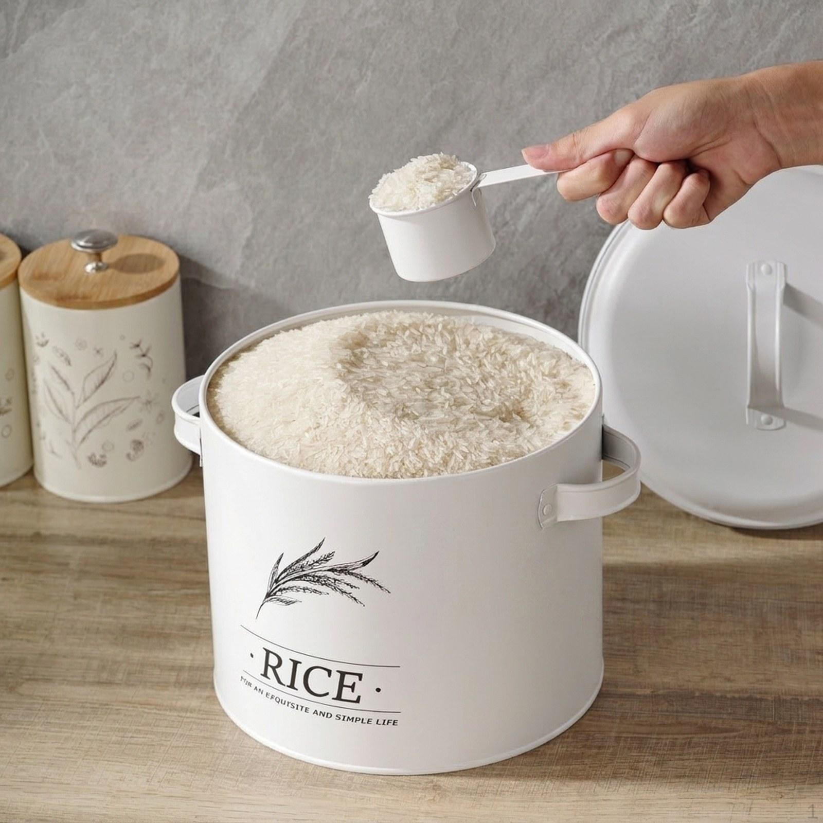 Airtight Rice Storage Container Dispenser Jar Organization Multifunctional Cereal
