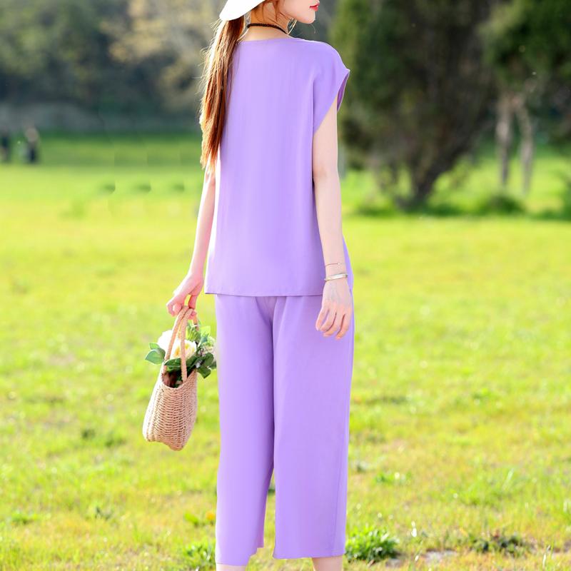 Elegant Women's Sets Summer Plus Size Casual Loose Two Piece Pant Sets for Women