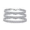 6mm Waterproof Mesh Link Chain Bracelet For Women, 18k Gold Plated Stainless Steel Adjustable, Non Tarnish Jewelry 17cm-21cm