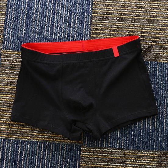 Yousheng Men Boxer Underwear Mid-rise Elastic Waistband U-Convex Shorts Briefs Soft Fabric Smooth Stitching Basic Panties