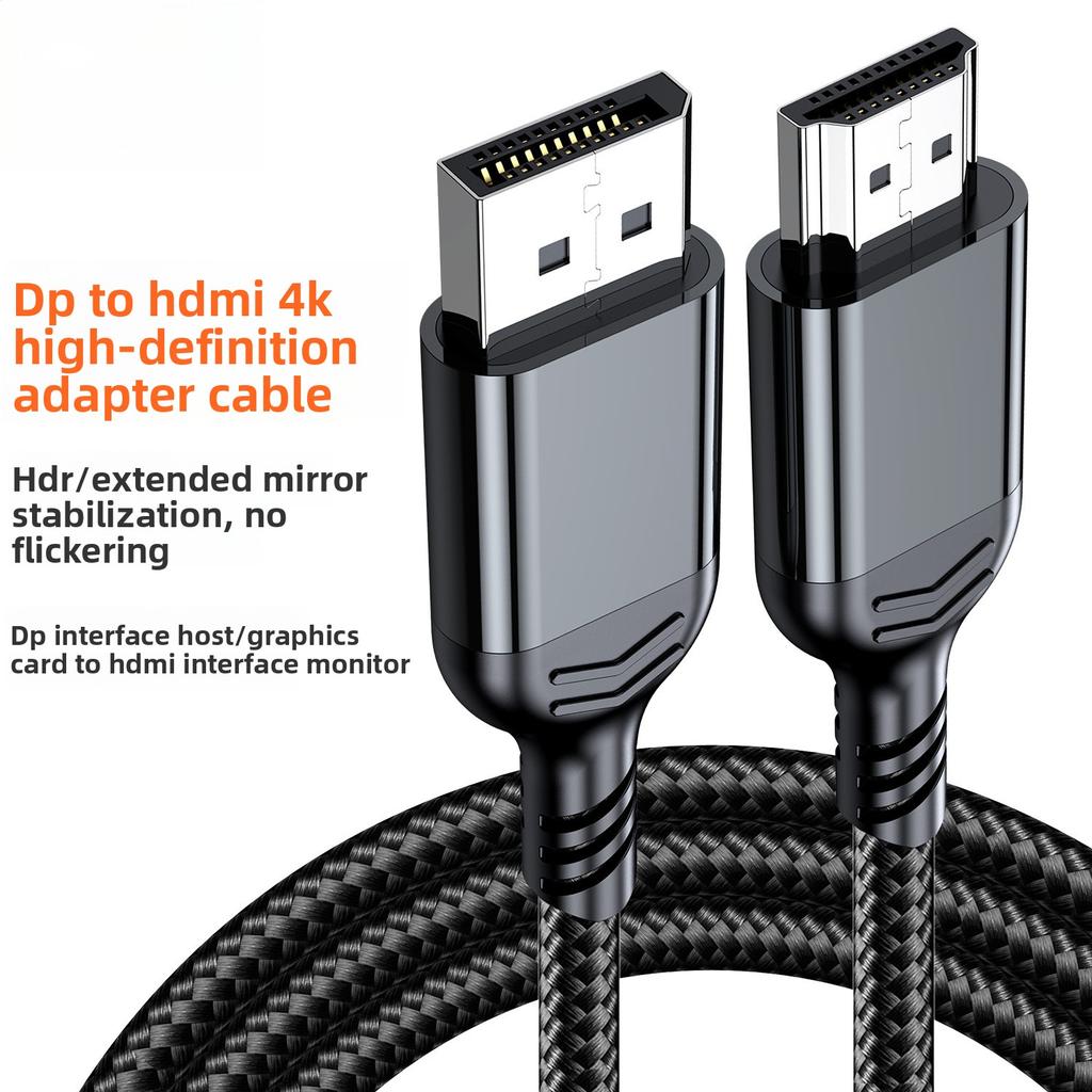 DP to HDMI Cable 2.0 4K 60Hz Male to Male Converter Adapter for Computer Monitor Laptop TV Display