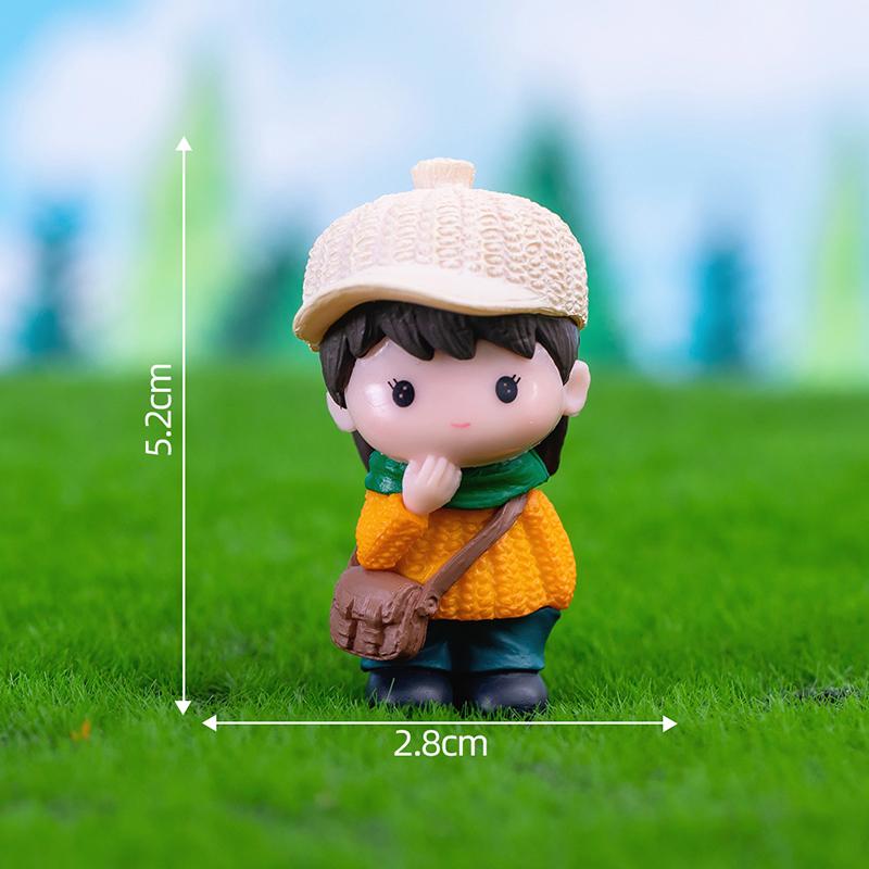 Miniaturowe figurki lalek, figurki kochanków, para, miniaturowe dekoracje, chłopiec, dziewczynka, model do ogrodu wróżek, ozdoby do domu, prezent na Walentynki