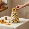 Creative Holiday Gift Ideas DIY Quilted 3D Christmas Tree Craft Kit for Beginners, Handmade Fabric Patchwork Handcrafted Decor Set Tabletop