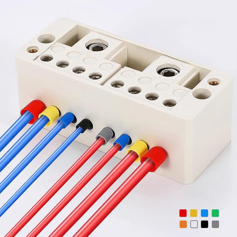 200PCS Crimp Terminals Kit Electrical Tube Terminals Suit VE Tubular Block Cord End Connectors Cable Wire Connector