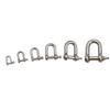 4pcs Robusts Stainless Steel D Rings Heavy Duty D Shackles Rusts Resistant Connectors for Hassle Frees Gear Fastening