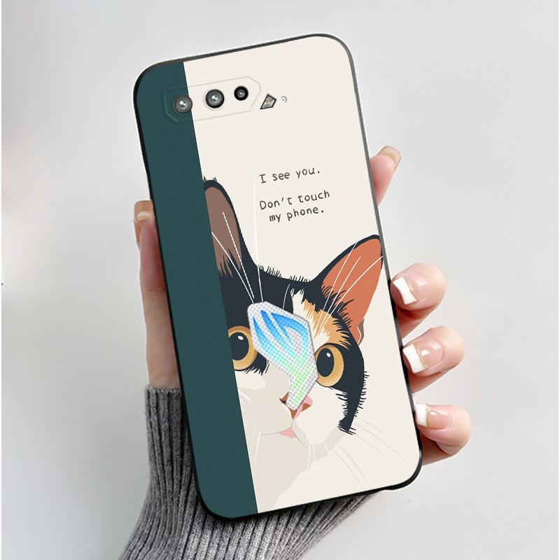 

Casing For Asus Rog Phone 5 Rog 5s ZS673KS ZS676KS Case Luxury Dragon Cute Cool Boys Girls Soft Black Matte Silicone Back Cover Asus ROG Phone 5s