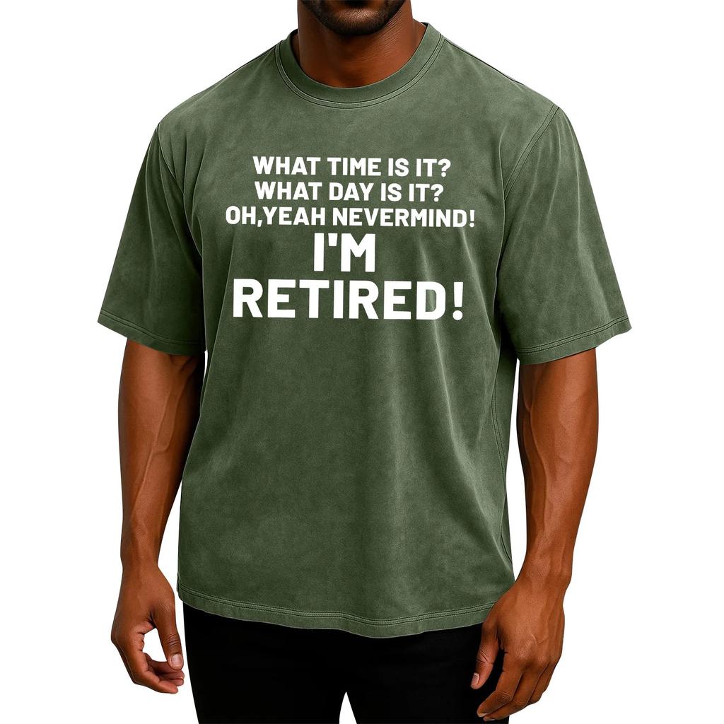 Men's Popular T-shirt Printed Round Neck Short Sleeve T-shirt