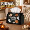 1pc Cute Halloween Tissue Box | Multi-Functional Fall Napkin Dispenser, Two Sizes Available Suitable for Home, Thanksgiving Parties, Pumpkin Ghost Lea