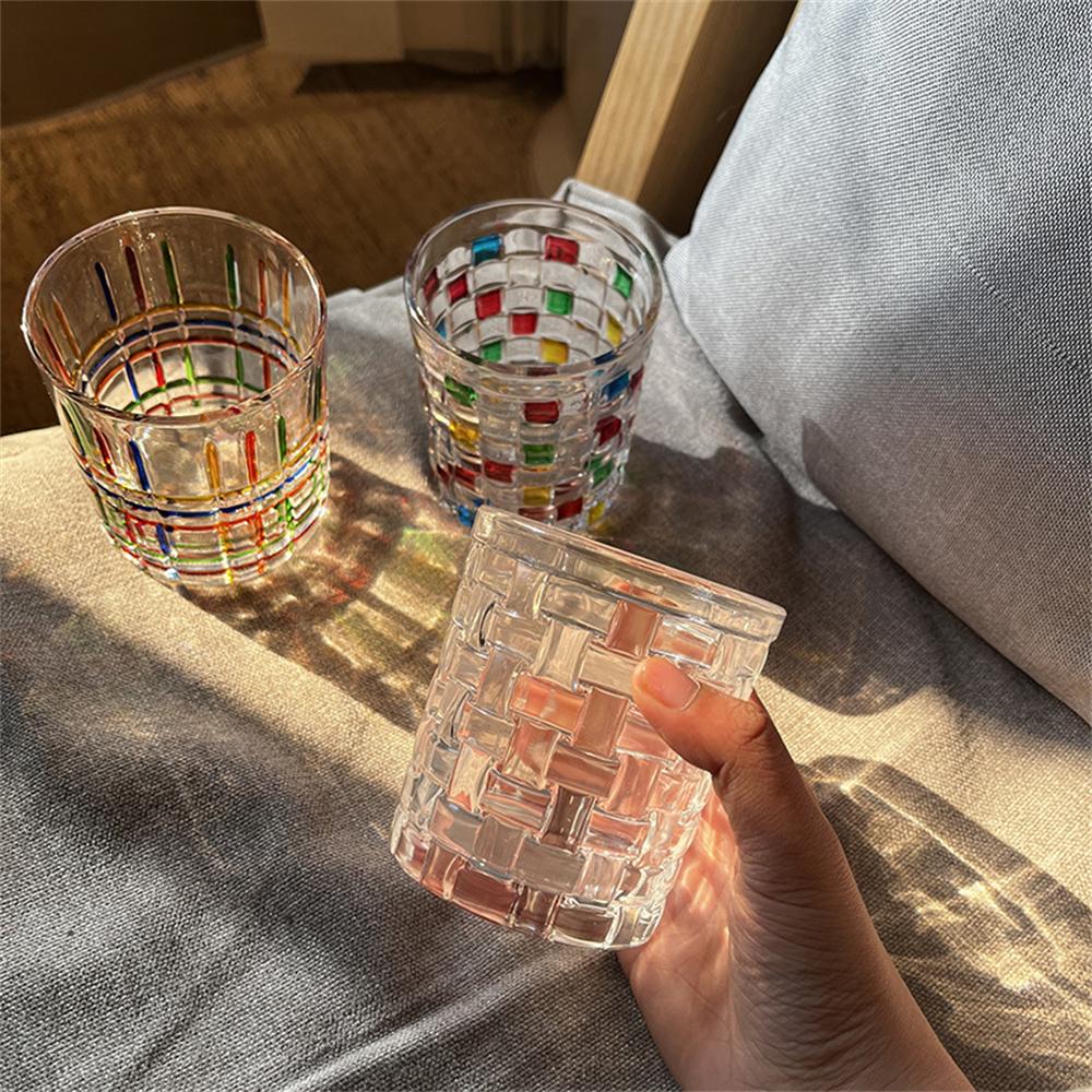 Painted Glass Cup Handmade Painted High Temperature Resistance Creative Household Household Accessories Latte Mug Cups Portable