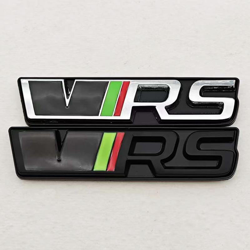 3D Kovové Logo RS Znak Auto VRS Písmena Logo Přední Maska Zadní Víko Kufru Znak Odznak Samolepka Příslušenství