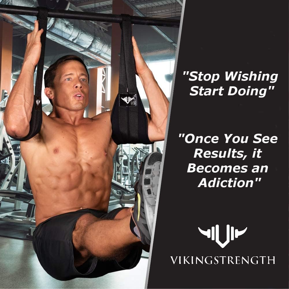 Vikingstrength Ab Strap, Abdominal Training Equipment, Hanging Leg Raises, V-Strength Training App