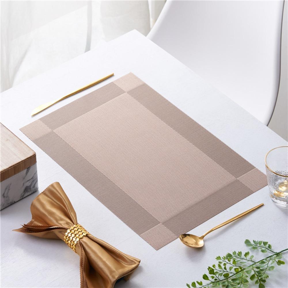 6pcs Heat-resistant Dining Table Mat Waterproof Bowl Pad Washable Party Placemat  Banquet
