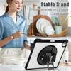 For iPad Pro 13 (2024) Kickstand Case Hand Strap PC+TPU+Acrylic Cover with Shoulder Strap