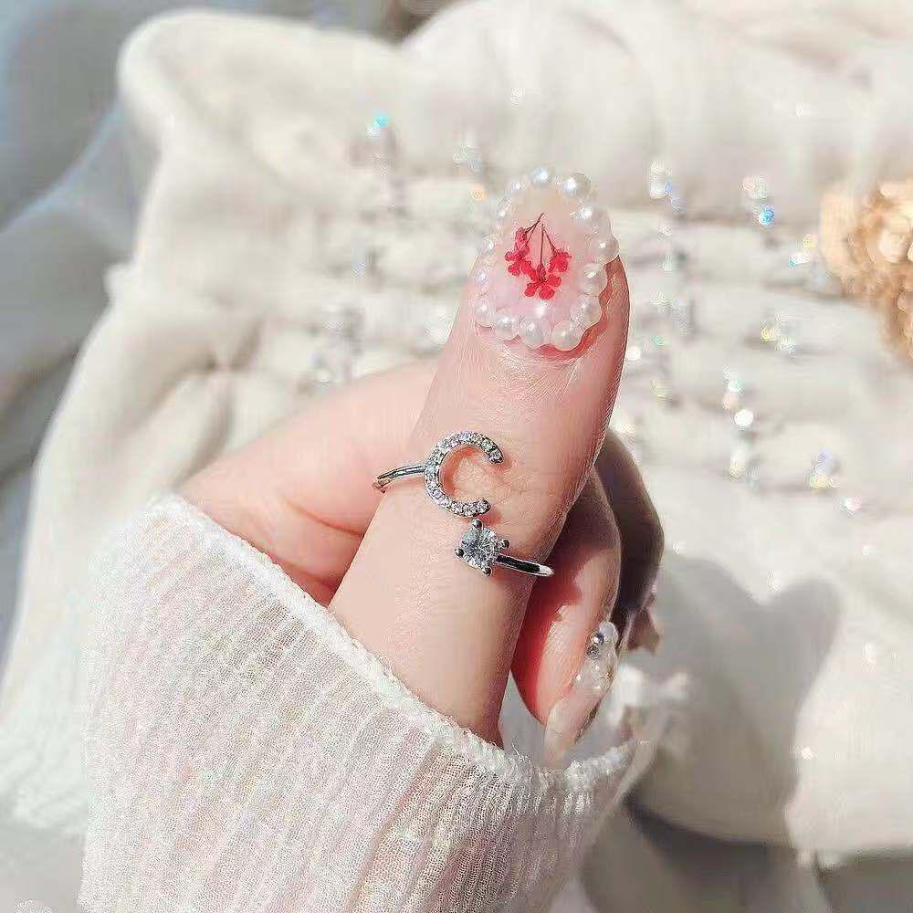 Adjustable Alphabet Rings: Trendy Japanese & Korean Student Accessories