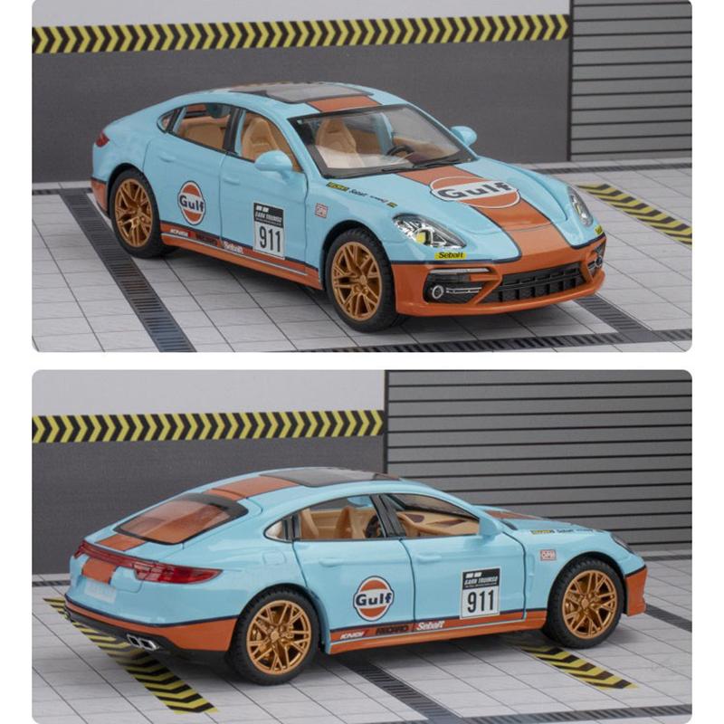 Giocattolo modello auto pressofuso in scala 1/24 Panamera, veicolo giocattolo da tirare indietro con suono e luce per bambini, ragazzi, ragazze, collezione regalo