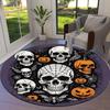 1pc Office Carpet Chair Mats Halloween Skulls Pumpkins Spider Web Perfect for Decorating Office Chairs, Living Rooms, Or Bedrooms.YDT257