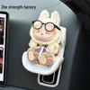 Labubu Sit-Sit Party Car Ornament: Cute Doll for Car Seat or Air Vent
