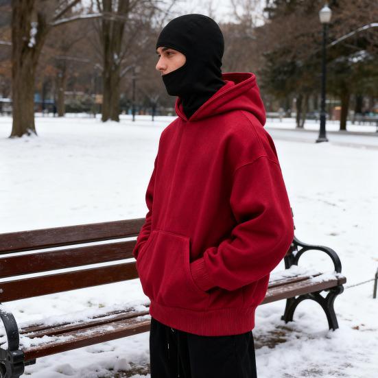 Unisex Balaclava Bluza z kapturem Pulower Bluza z kapturem z maską narciarską Ciepła Wiatroodporna Bluza z kieszenią z przodu do biegania Sportów outdoorowych Street