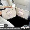 Leather Anti Kick Pad for Geely EX2 2026 Cute Big Eared Rabbit Child Protection Rear Seat Anti Kick Pad Car Interior Accessories