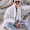 Winter Arrival: Elegant White Faux Fur Coat for Women