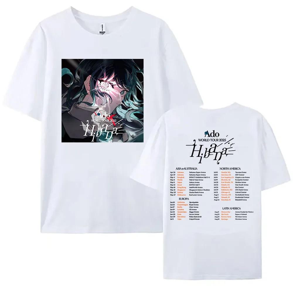 Japanese Singer Ado Hibana World Tour Graphic Tees Fashion Vintage Short Sleeve Tshirts Men Women Casual Loose Cotton Tshirt