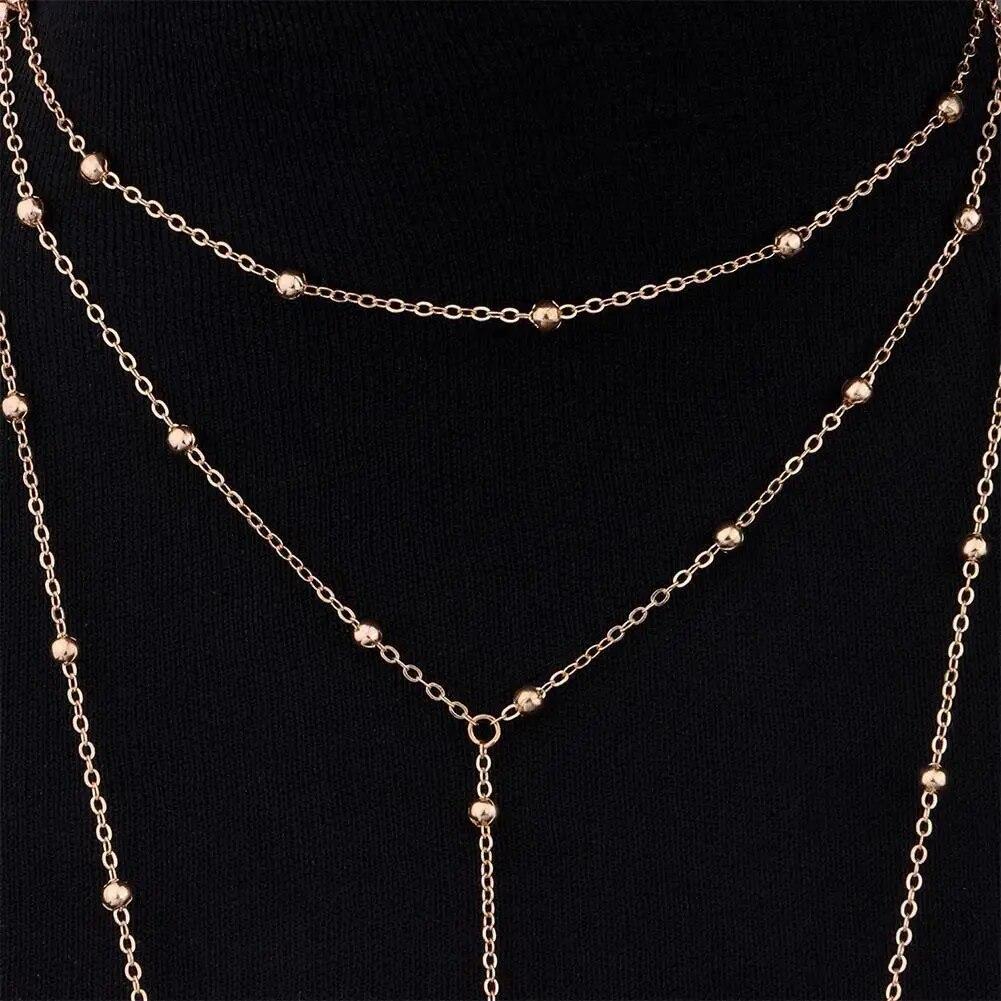 Bijuterii pentru corp, lanț sexy pentru piept, lanț de bikini pentru burtă, pentru femei, costum de femeie cu talie încrucișată, moda pentru plajă, decor simplu pentru sâni gol