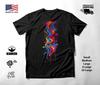 Abstraktes Farbspritzer Neon Grafik T-Shirt Schwarz Unisex S-2XL