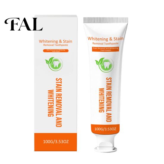 Whitening Toothpaste 100G Stain Removal Teeth Toothpaste, Gentle Cleansing for Men Women, Fresh Breath Oral Care Mints Flavor Plaque 100g