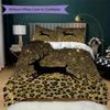 Leopard Print Pattern Bedding Uilt Set Uilt Cover Pillowcase Home Decoration Birthday Gift (1 * Duvet Cover + 2 * Pillowcase  Without Core)17
