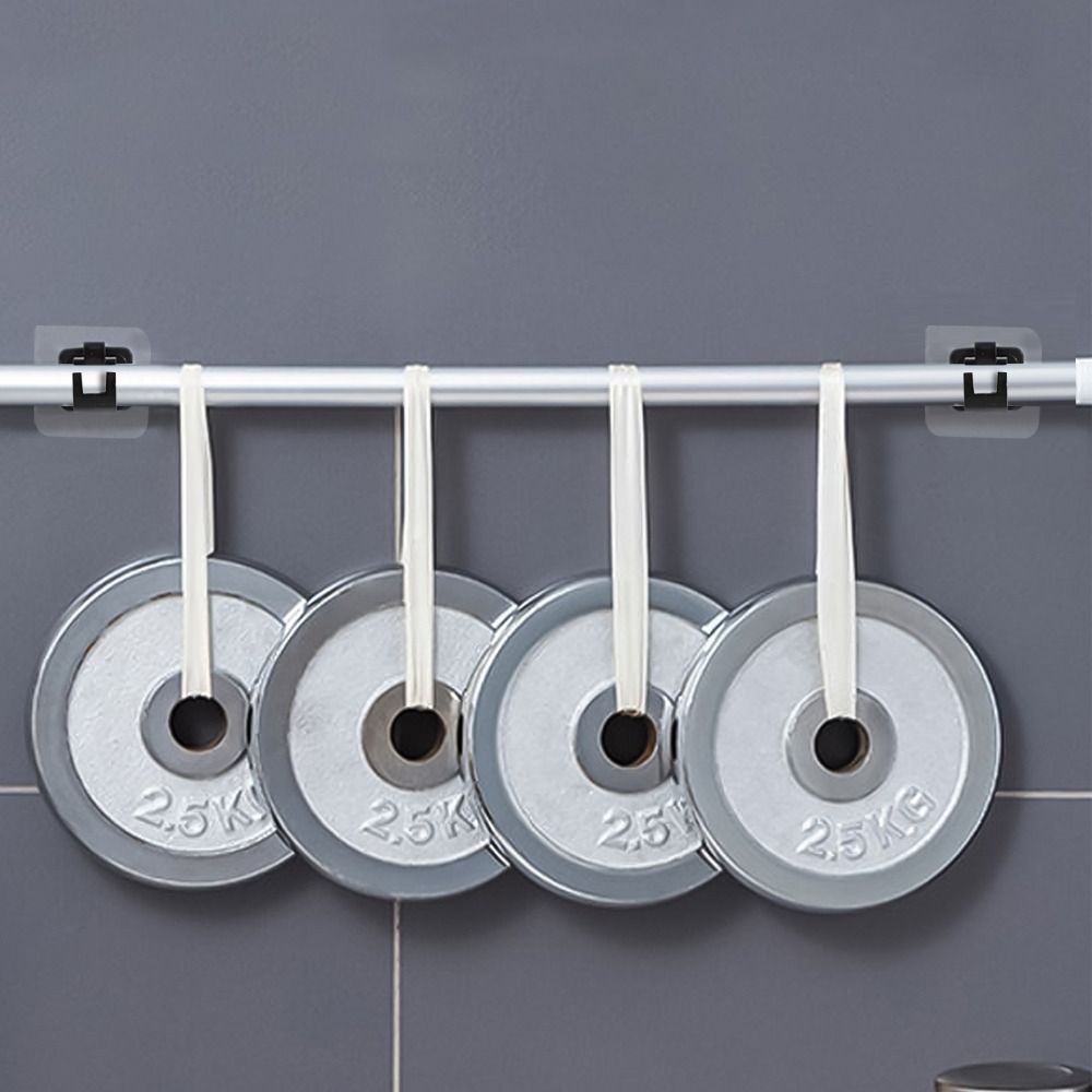 2pcs Nail-Free Curtain Rod Bracket Wall Hanging Curtain Rod Hook Curtain Rod Holder  Bathroom