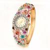 Women's Flower Butterfly Dress Watch Round Dial Rhinestone Bracelet Wristwatch