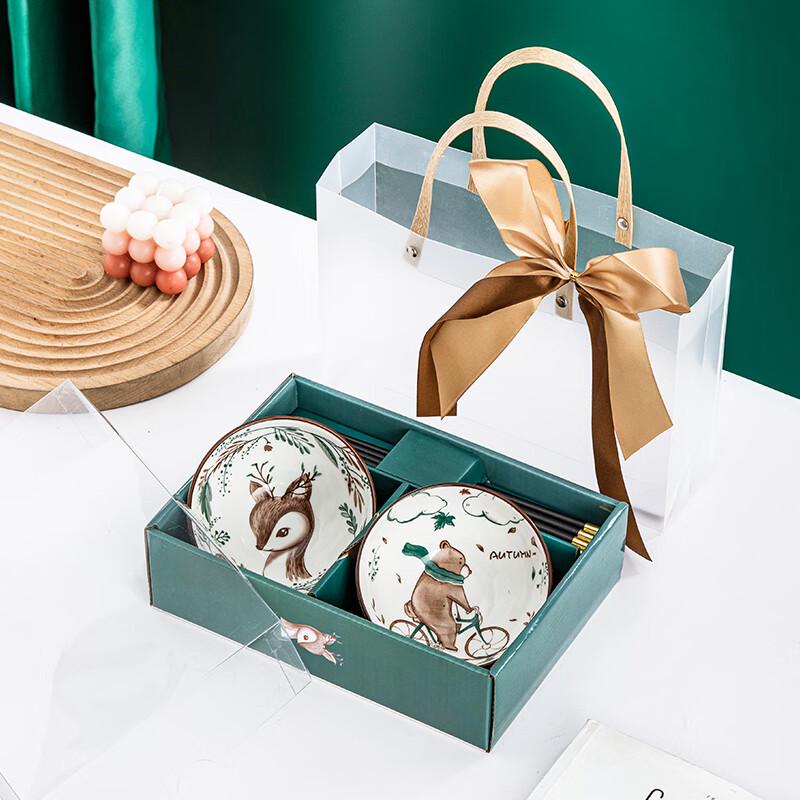 

Cartoon Ceramic Bowl & Chopstick Gift Set
