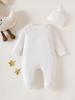 Baby Reindeer Christmas Romper: Cute Long Sleeve Holiday Onesie for Crawling