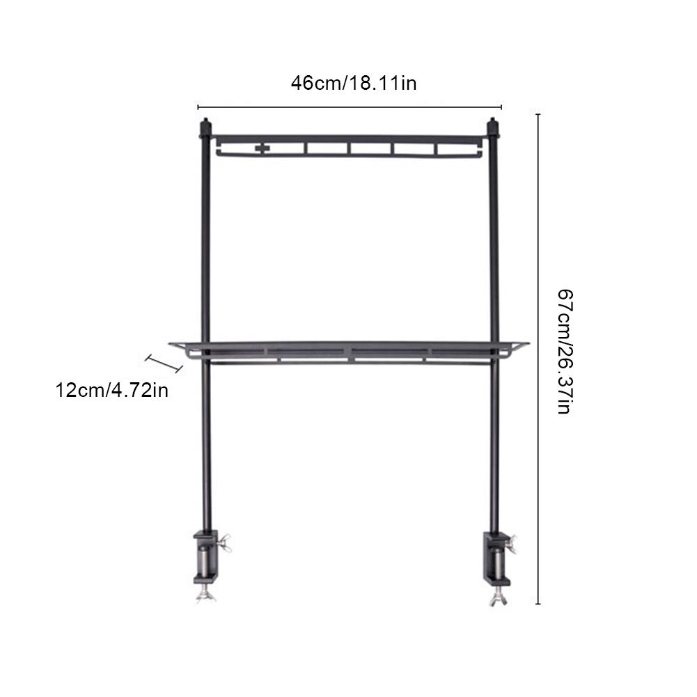 Camping Foldable Storage Rack Collapsible Camping Rack Aluminum Alloy Camping Storage Shelf Multifunction for Camping Picnic