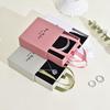 Handheld Jewelry Box Paper Pull-Out Drawer Jewelry Case Travel Portable Ring Earrings Necklace Gifts Packageing Storage Boxes