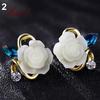 Fantastic Women Lady Resin Rose Flower Earrings Ear Studs Jewelry Gift