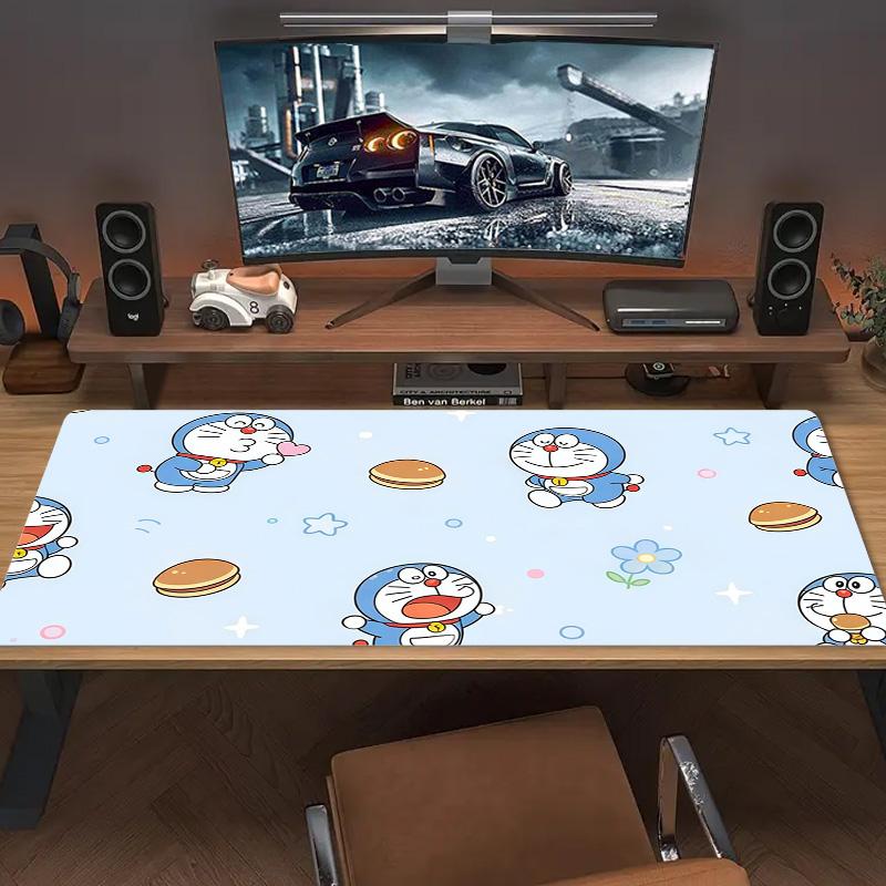 Doraemon Print Cushion Non-slip Laptop Tablet Big Mousepad XXL Mat Mini PC Playmat With Lock edge