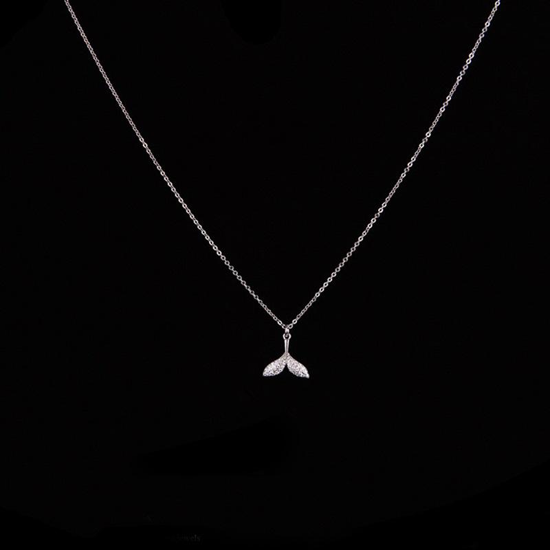 

Chic Minimalist Fishtail Collarbone Chain Necklace Delicate Summer Daily Wear Pendant For Women